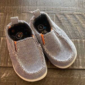 Cat & Jack Black and White Moccasins